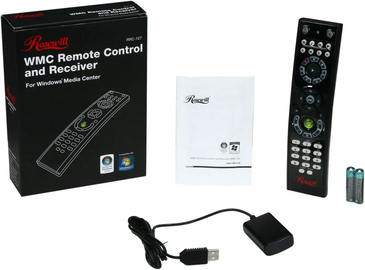 Alt view image 5 of 5 - Rosewill WMC Remote control/Rcvr RRC-127 for Win 7