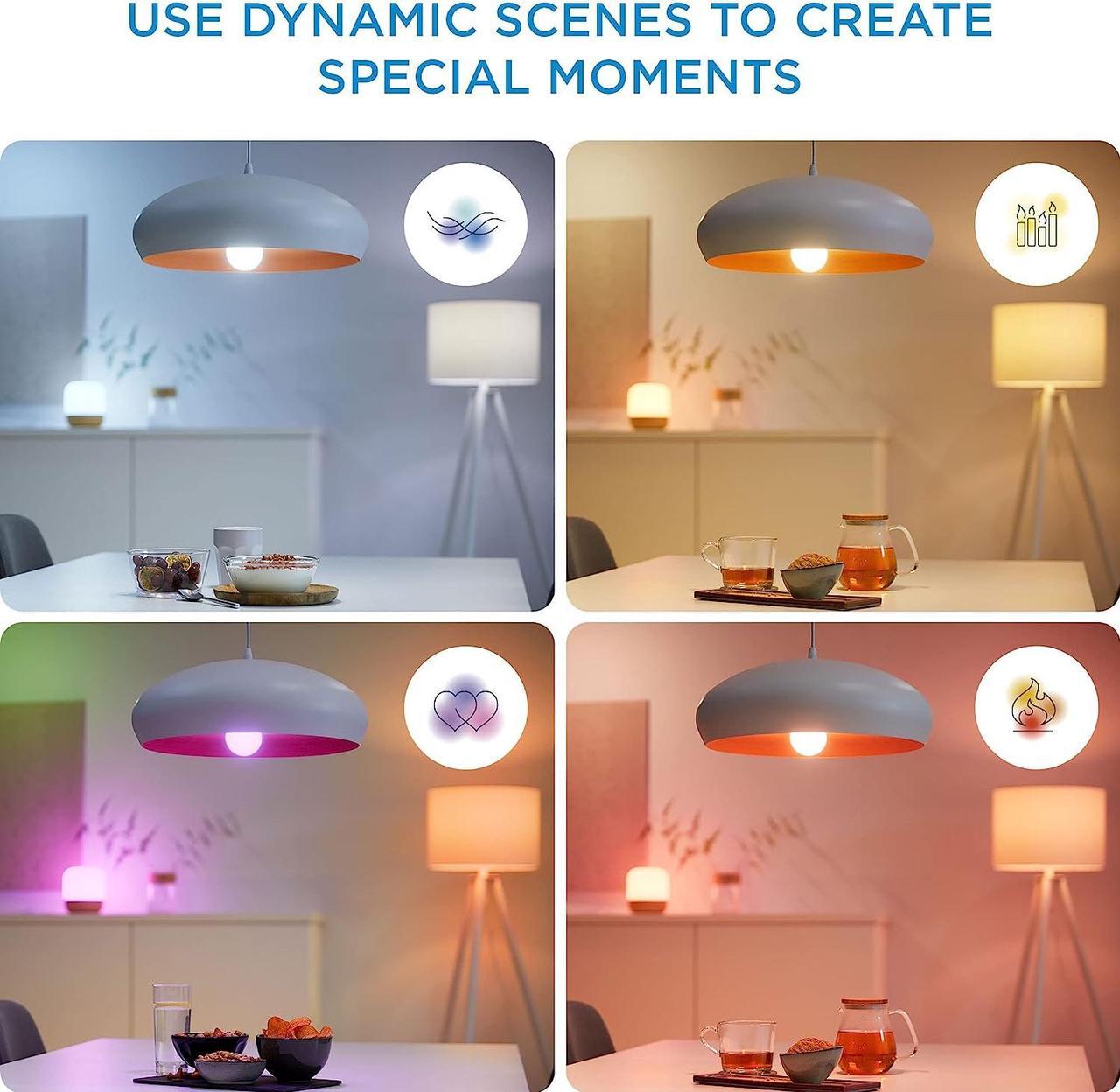 Alt view image 4 of 8 - Wiz 603639 Color 8.8W A19 E26 WiFi 2-Pack Smart Bulb