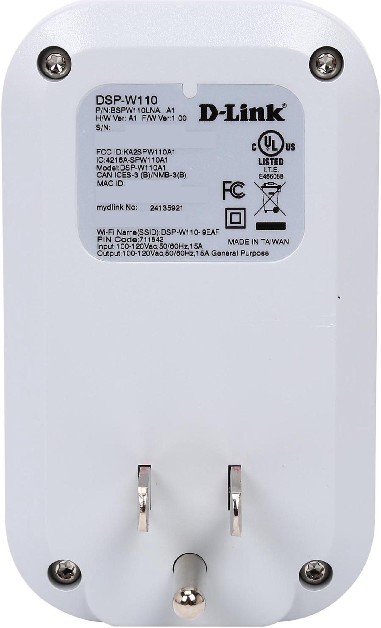 Alt view image 5 of 6 - D-Link DSP-W110 Wi-Fi Smart Plug, Turn On / Off Your Electronics from Anywhere