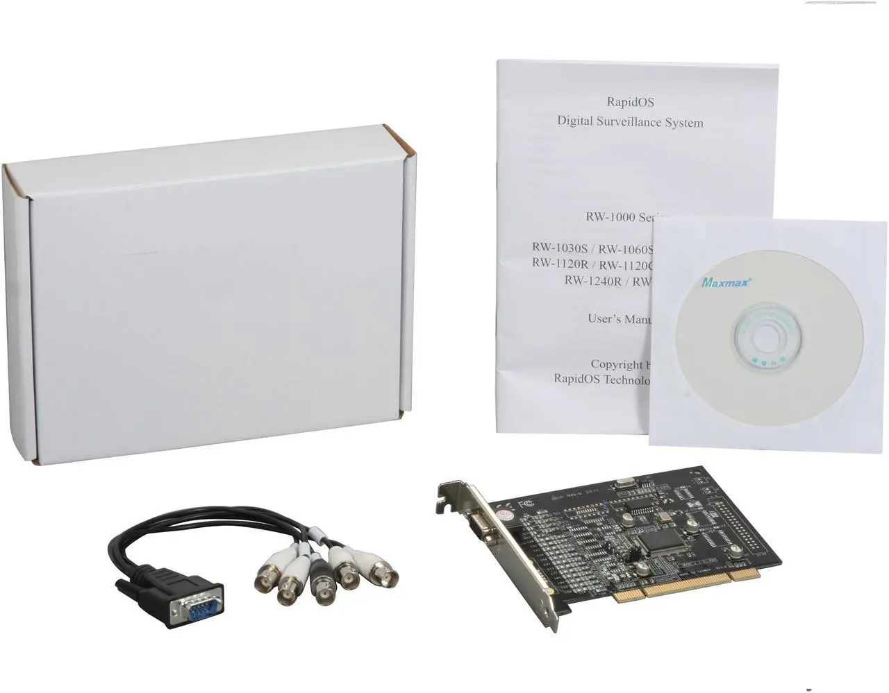 Alt view image 5 of 5 - Aposonic W-DVR 4 x BNC PCI DVR Card