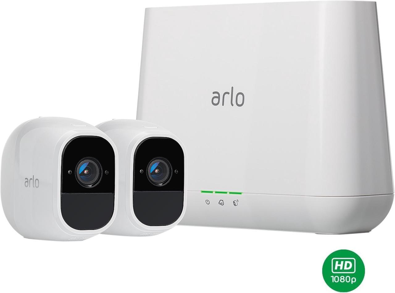 Arlo Pro 2 Security Camera System - 2 Rechargeable Battery Powered Wire-Free HD 1080p Night Vision In/Outdoor Wireless Camera 2 Way Audio, Free Arlo Basic 7-Day Cloud Storage Recording - VMS4230P