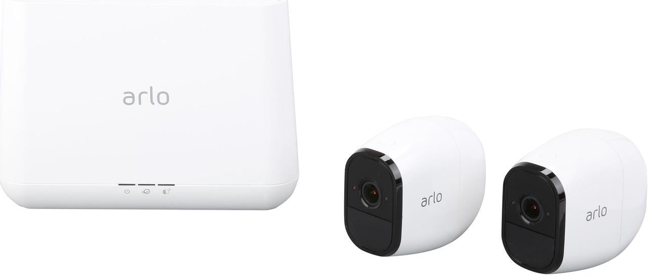 Arlo Pro - Refurbished - Wireless Home Security Camera System | Rechargeable, Night vision, Indoor / Outdoor | 2 Camera Kit, Free Arlo Basic 7-Day Cloud Storage Recording (VMS4230-100NAR)