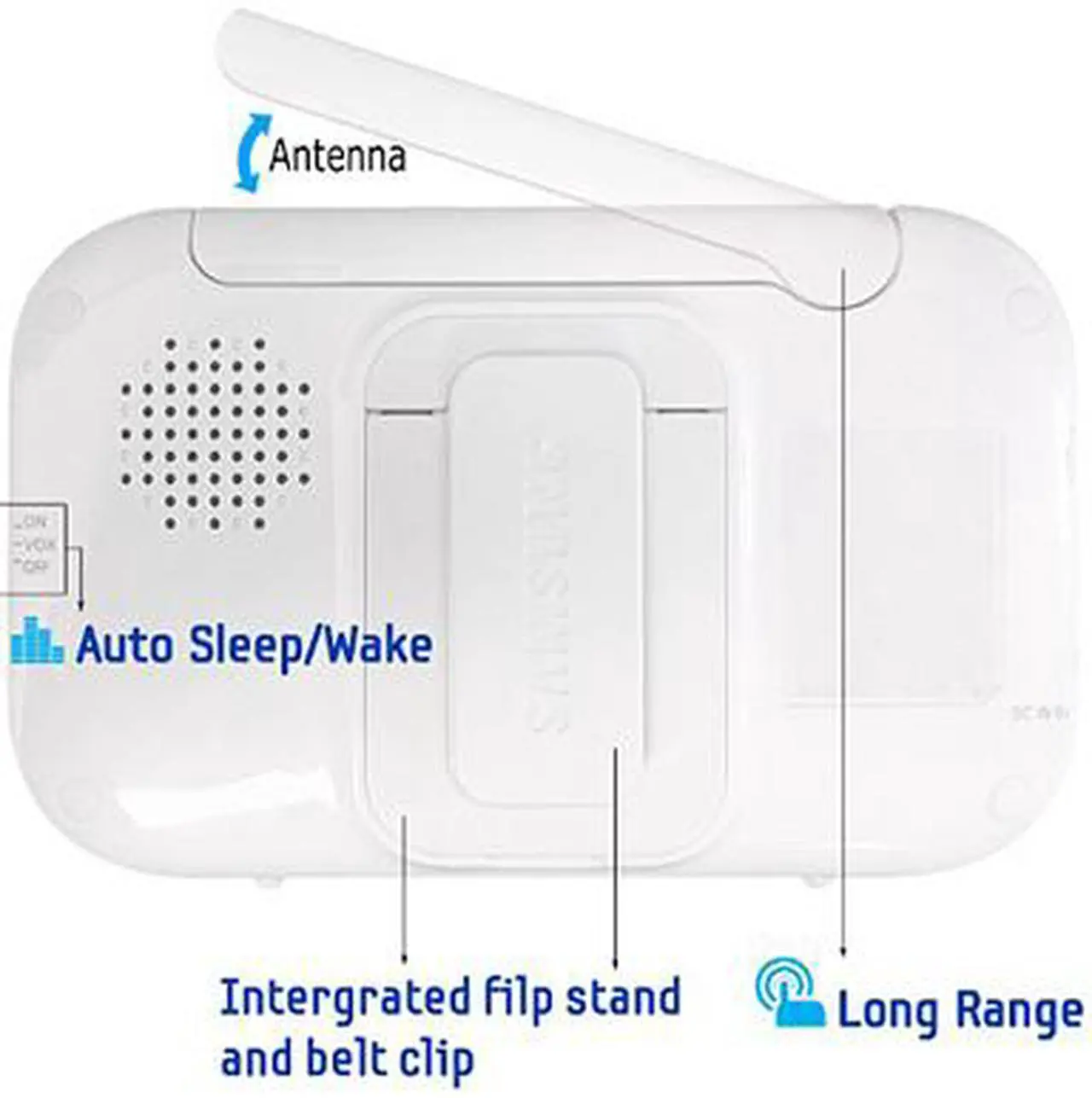 Alt view image 5 of 8 - Samsung SEW-3037W SafeVIEW Baby Monitoring System IR Night Vision PTZ 3.5 Inch