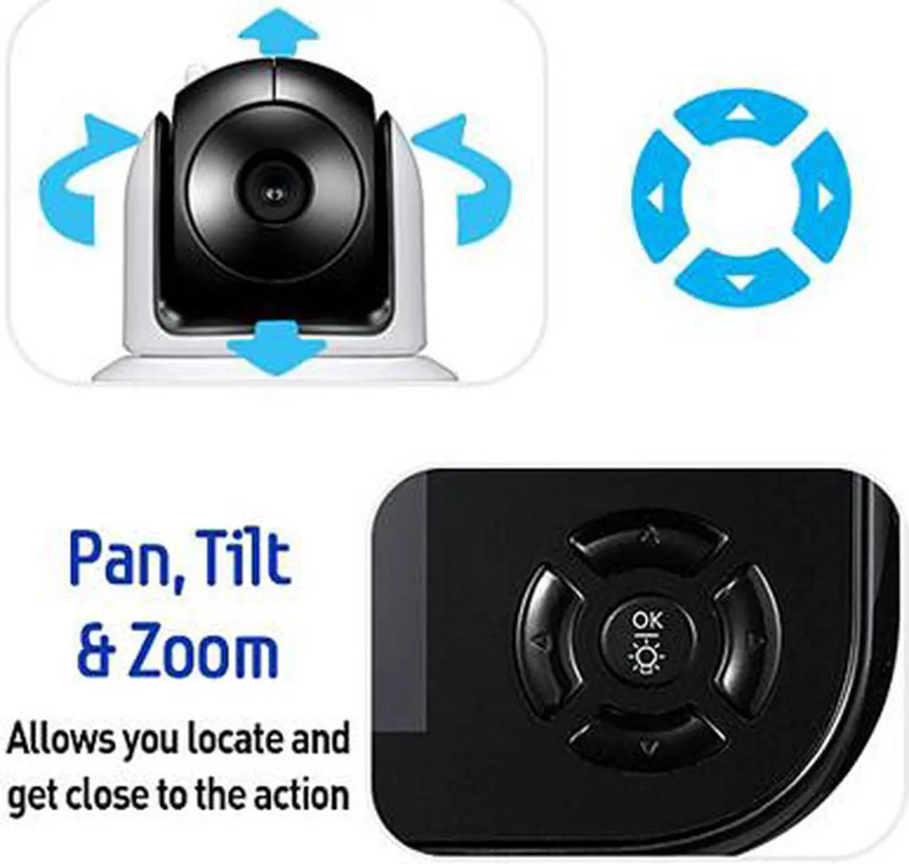 Alt view image 6 of 8 - Samsung SEW-3037W SafeVIEW Baby Monitoring System IR Night Vision PTZ 3.5 Inch