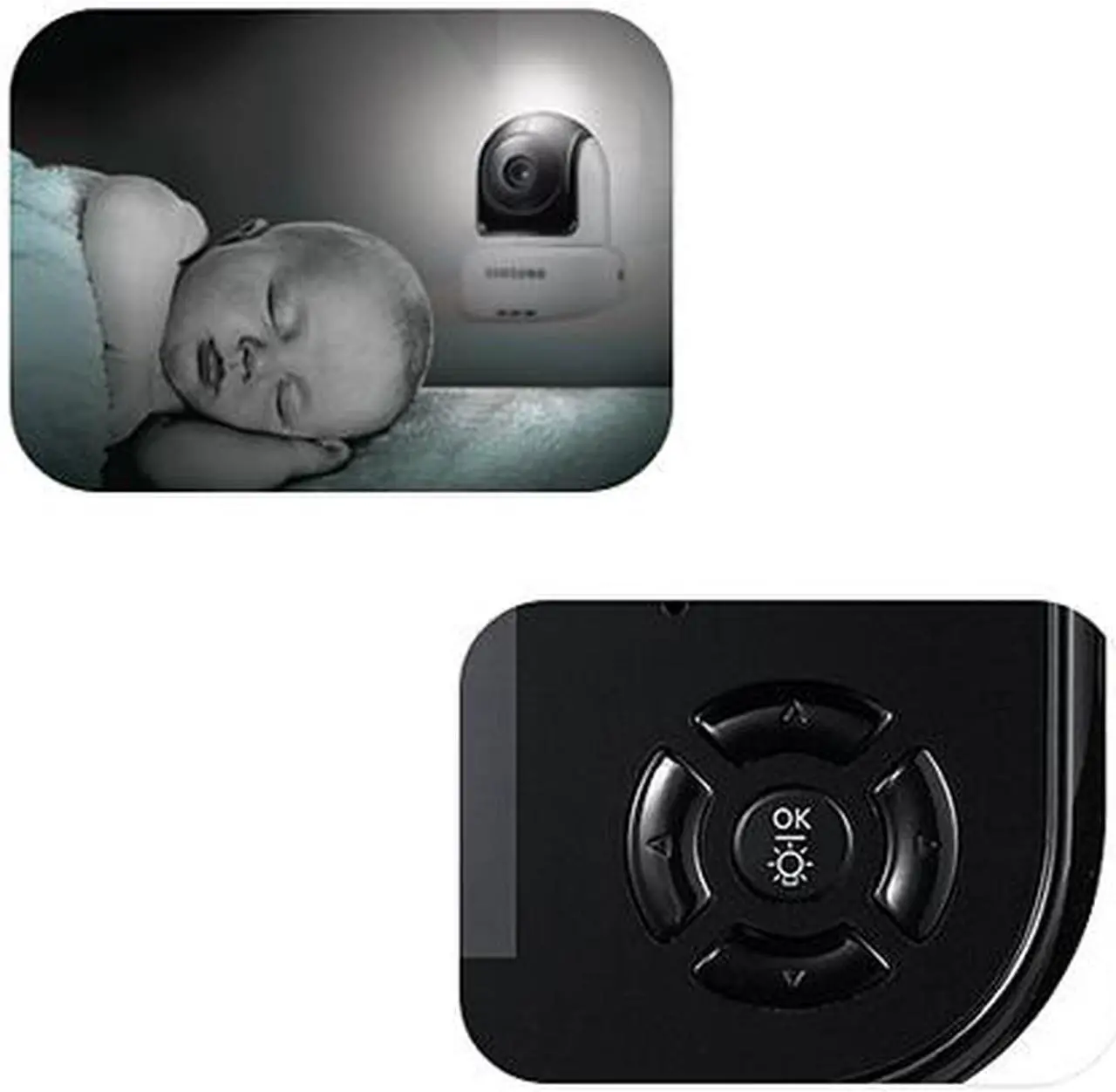 Alt view image 8 of 8 - Samsung SEW-3037W SafeVIEW Baby Monitoring System IR Night Vision PTZ 3.5 Inch