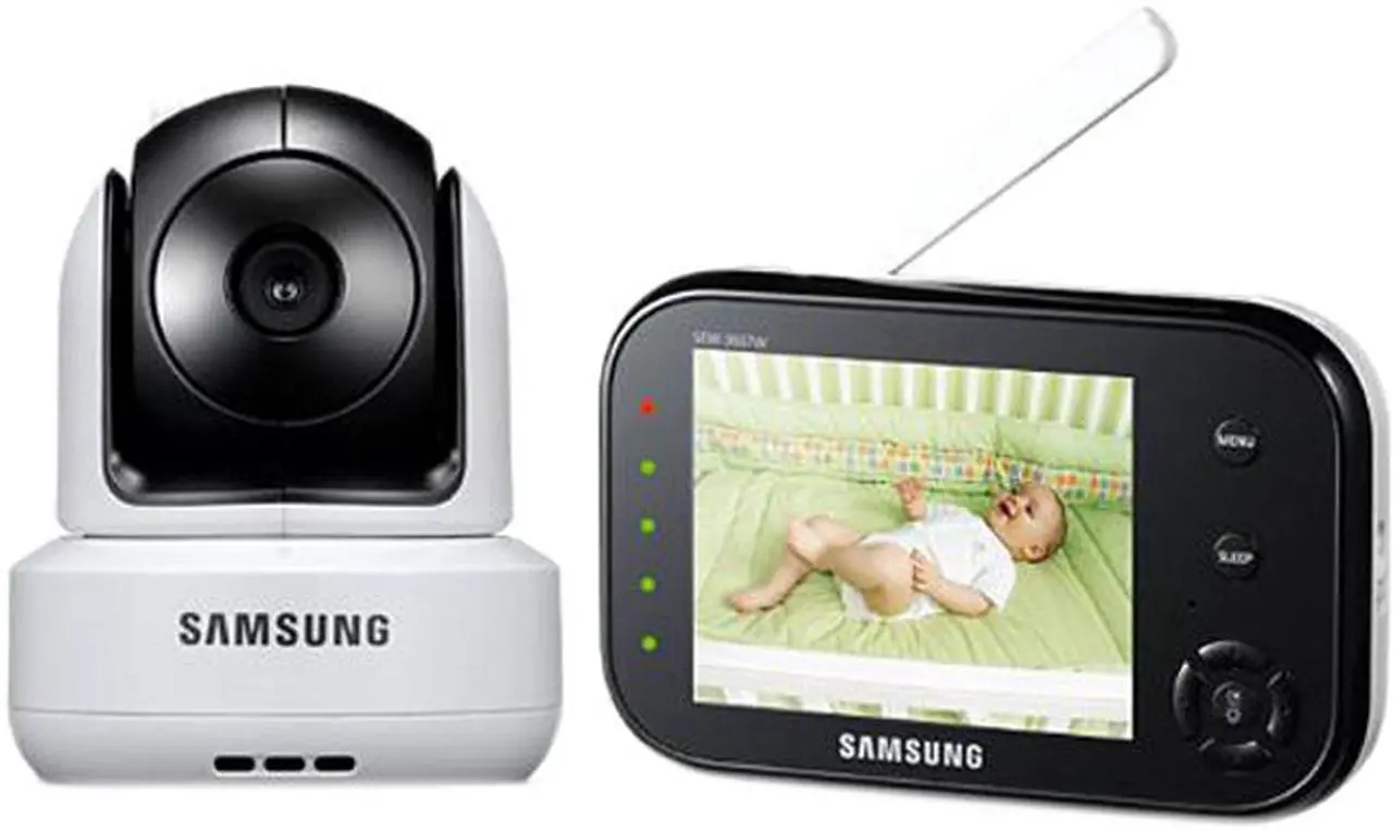 Main image of Samsung SEW-3037W SafeVIEW Baby Monitoring System IR Night Vision PTZ 3.5 Inch