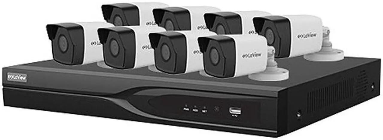 Main image of LaView 8 Channel DVR Security System with 8x Extreme HD 5MP Starlight Full Color Night Vision cameras