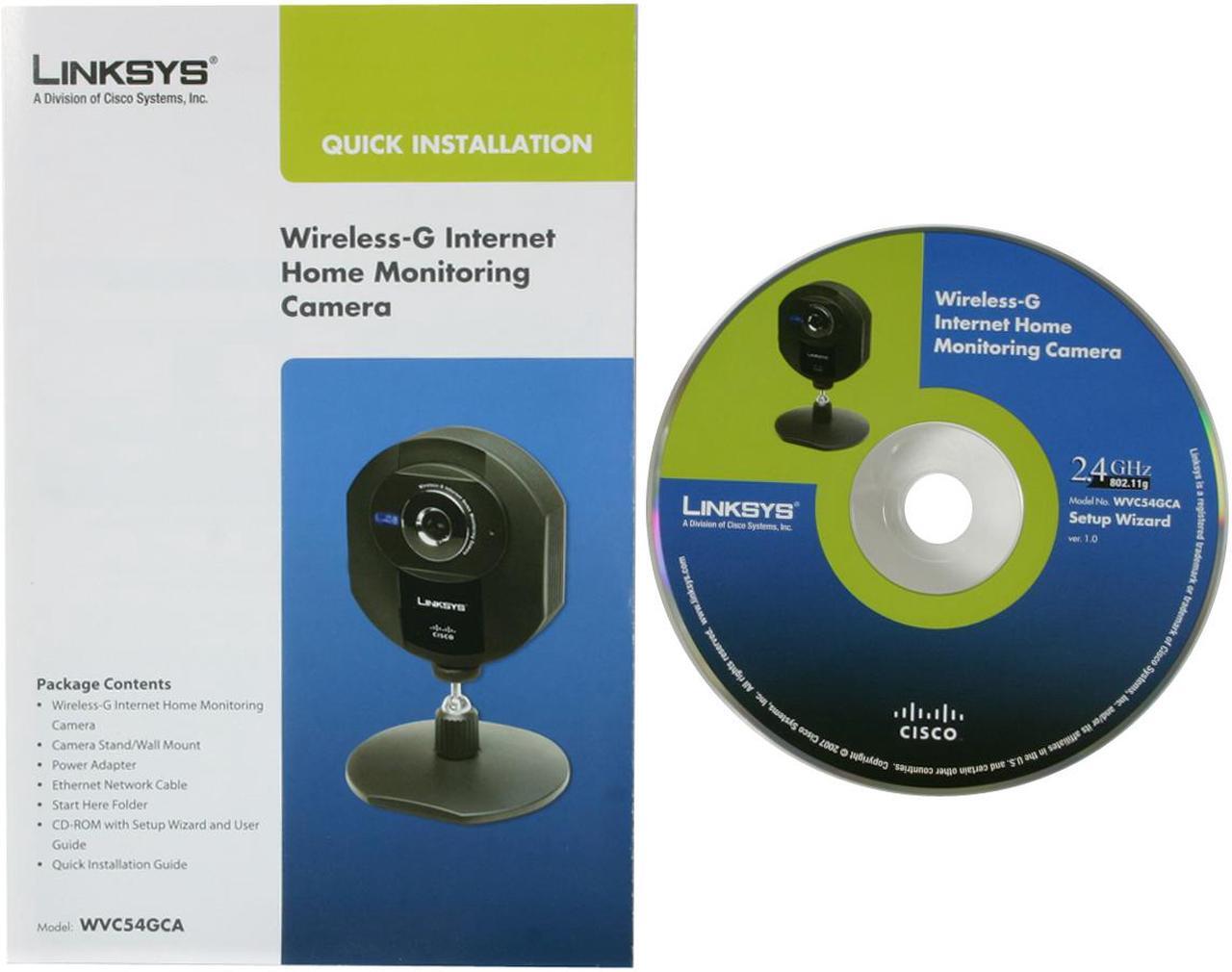 Alt view image 12 of 13 - LINKSYS WVC54GCA 640 x 480 MAX Resolution RJ45 Wireless-G Internet Home Monitoring Camera