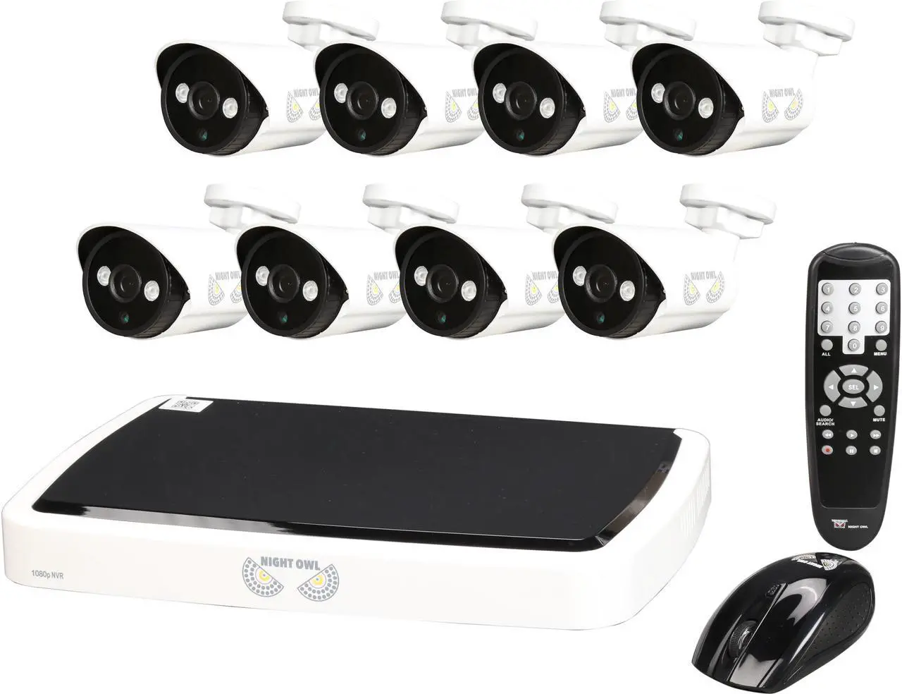 Main image of Night Owl NVR10-882 Full HD 1080p Network Video Recorder w/ 2TB HDD & 8 Night Vision 1080p HD Outdoor PoE IP Cameras
