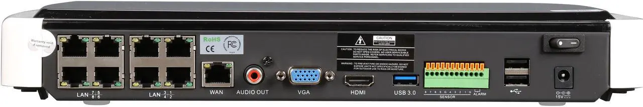 Alt view image 7 of 8 - Night Owl NVR10-882 Full HD 1080p Network Video Recorder w/ 2TB HDD & 8 Night Vision 1080p HD Outdoor PoE IP Cameras
