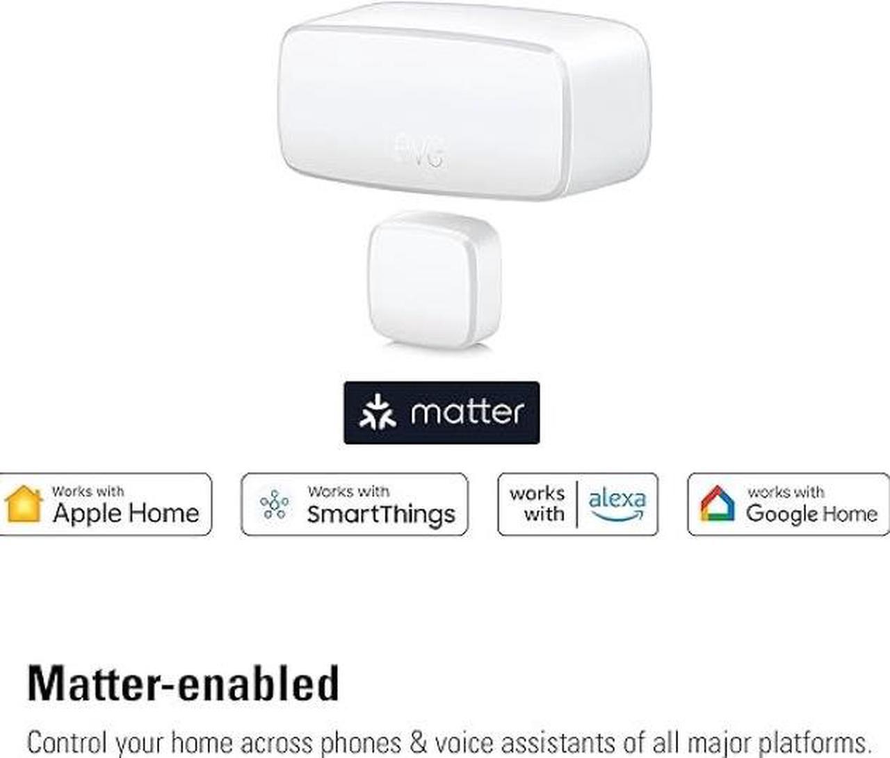 Alt view image 2 of 6 - Eve Door & Window (Matter) 3 pack – Smart contact sensor for doors & windows, open/closed state,  automatic control of accessories, notifications, Thread