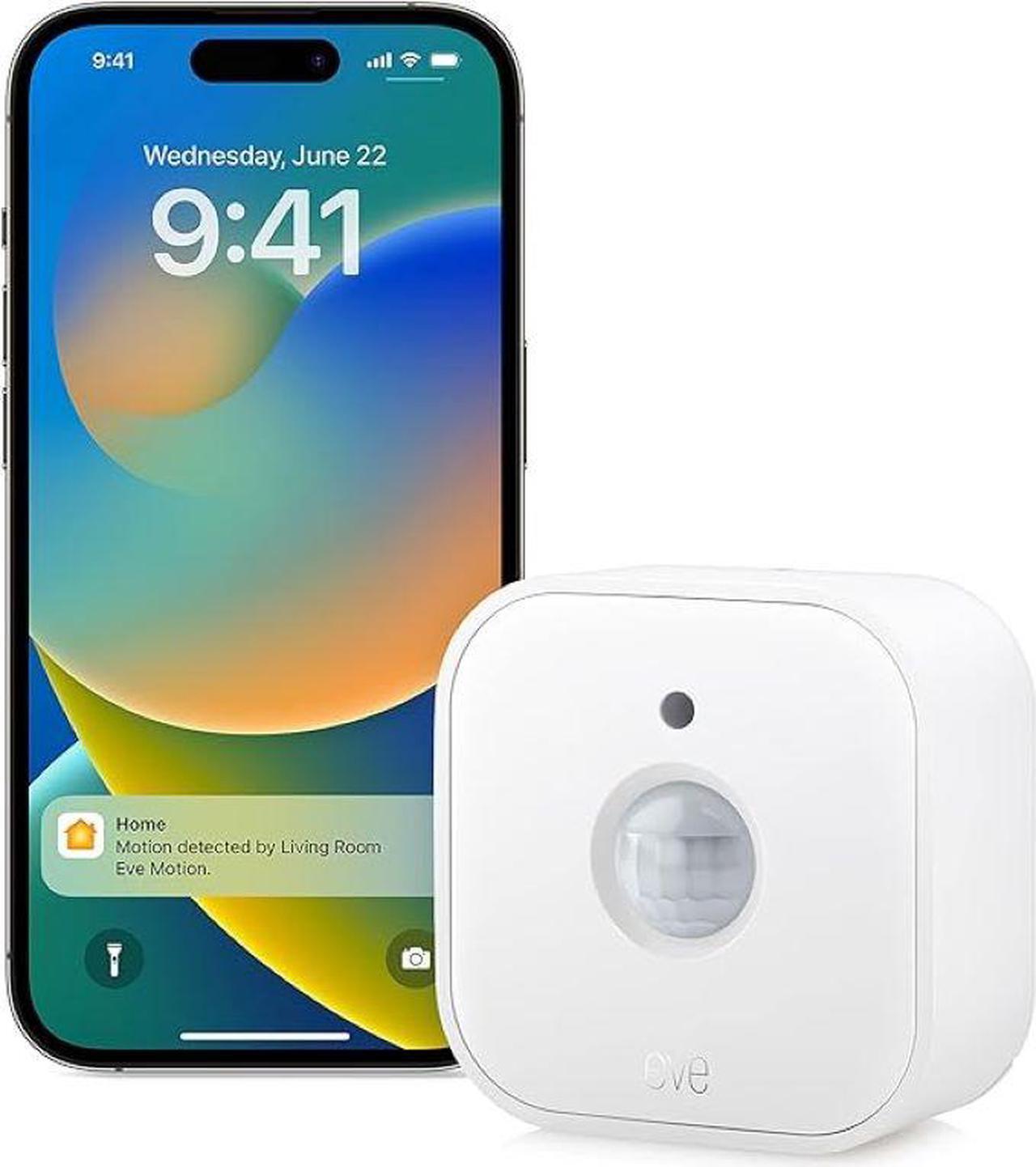 Main image of Eve Motion (Matter) - Smart motion sensor with light sensor, IPX3 water resistance, automatic activation of lights and devices, Thread
