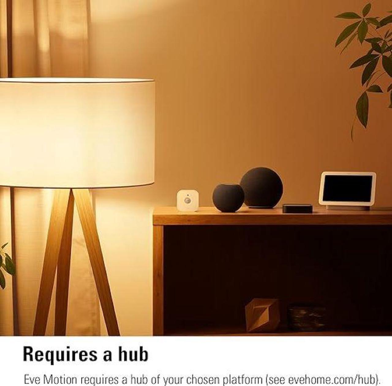 Alt view image 3 of 6 - Eve Motion (Matter) - Smart motion sensor with light sensor, IPX3 water resistance, automatic activation of lights and devices, Thread