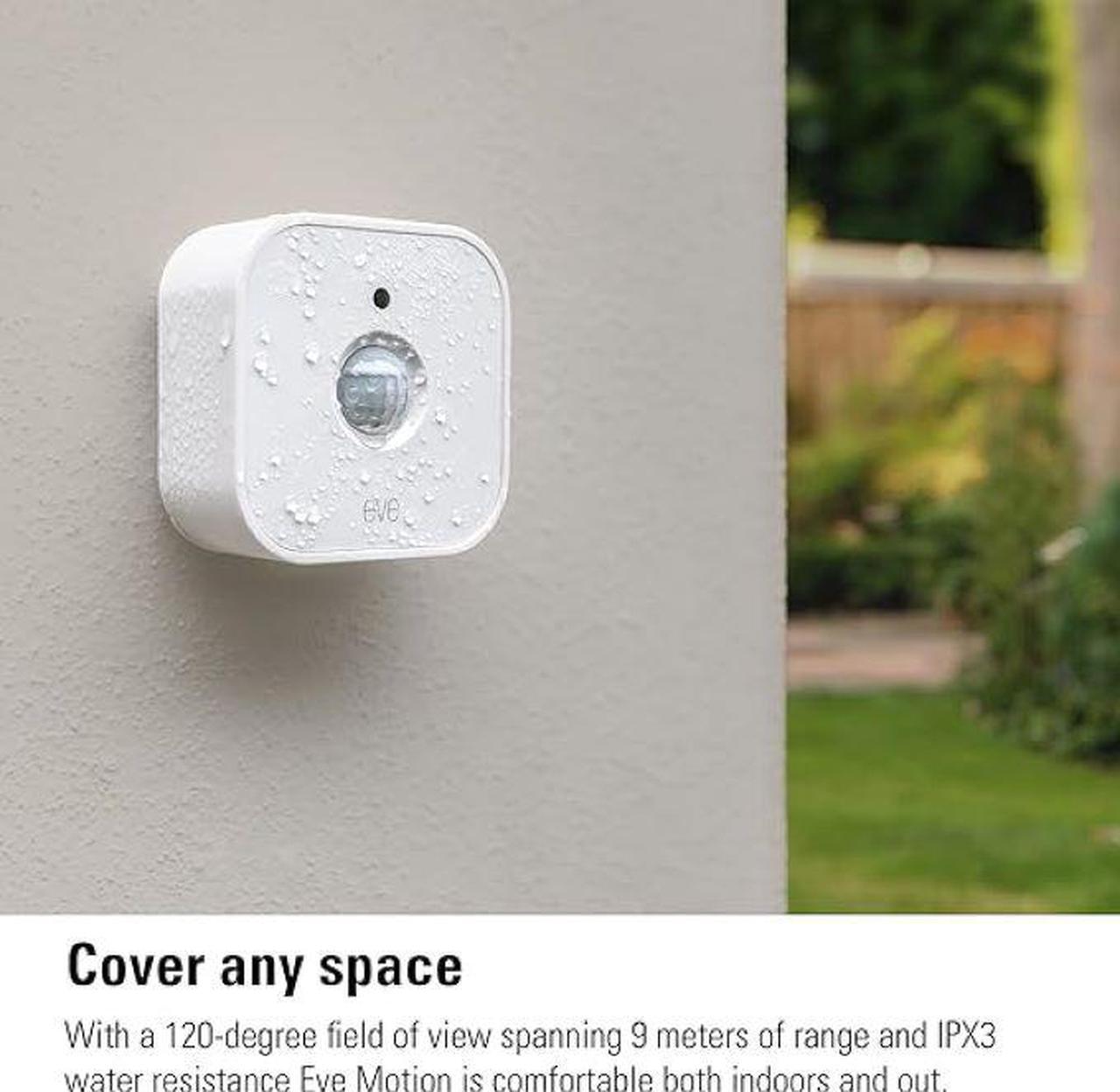 Alt view image 6 of 6 - Eve Motion (Matter) - Smart motion sensor with light sensor, IPX3 water resistance, automatic activation of lights and devices, Thread