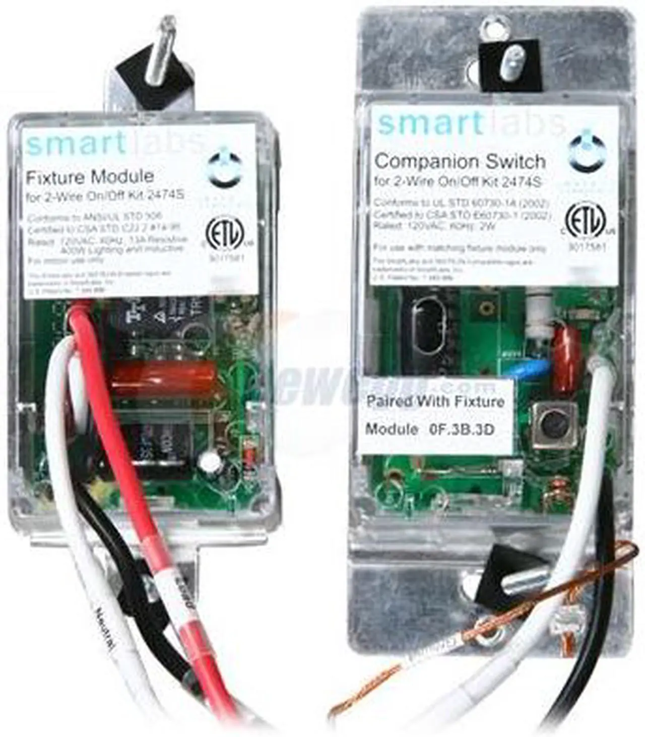 Main image of SmartLabs 2474S 2-Wire INSTEON Switch Kit (Non-Dimming), White