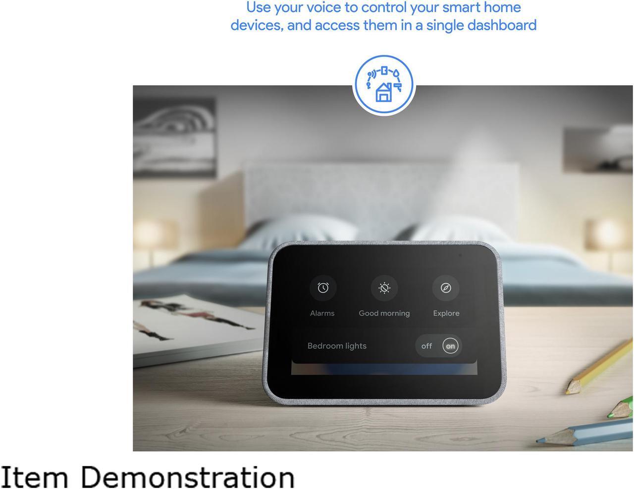 Alt view image 5 of 5 - Lenovo ZA4R0002US Smart Clock with the Google Assistant
