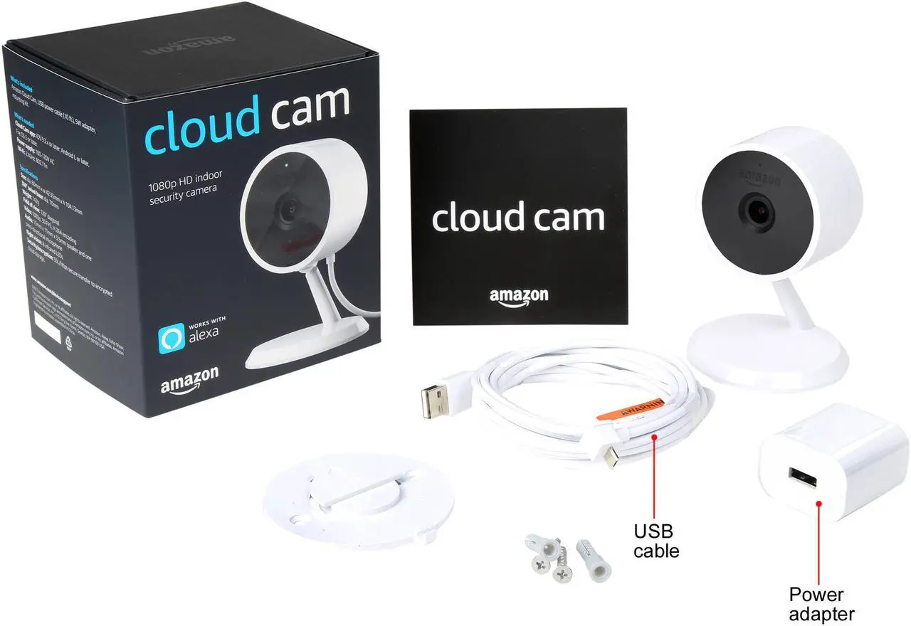 Alt view image 6 of 5 - Amazon Cloud Cam Indoor Security Camera, Works with Alexa