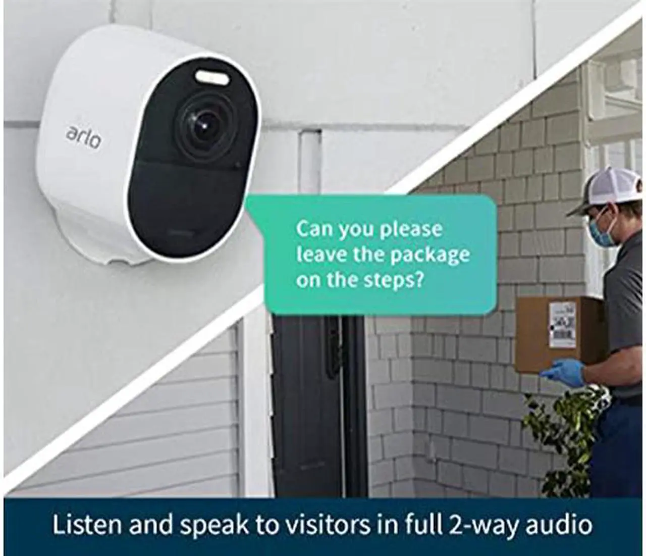 Alt view image 3 of 4 - Arlo Ultra 2 Spotlight Camera | Wire-Free, 4K Video & HDR | Color Night Vision, 2-Way Audio, 6-month battery life, Motion Activated, 180° View | White