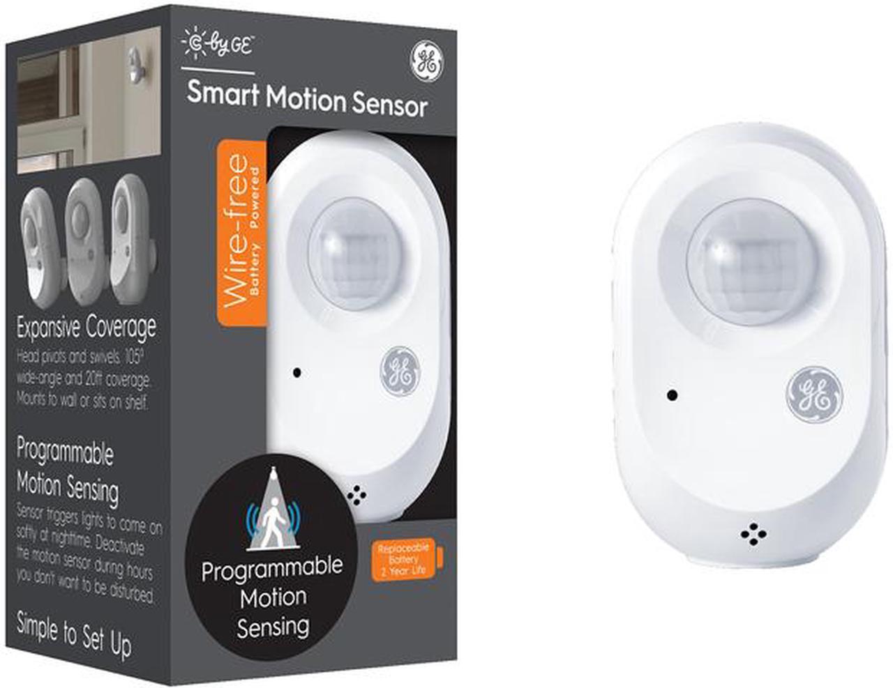 Main image of C by GE Wire-Free Smart Motion Sensor, 1 Pack White - Bluetooth, Battery Powered, Wall Mount, Shelf Mount, Ambient Light Detection