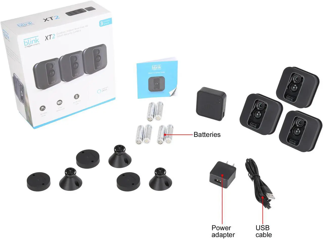 Alt view image 11 of 10 - Blink XT2 Outdoor/Indoor Smart Security Camera - 3 Camera Kit with Cloud Storage Included, 2-way Audio, 2-year Battery Life