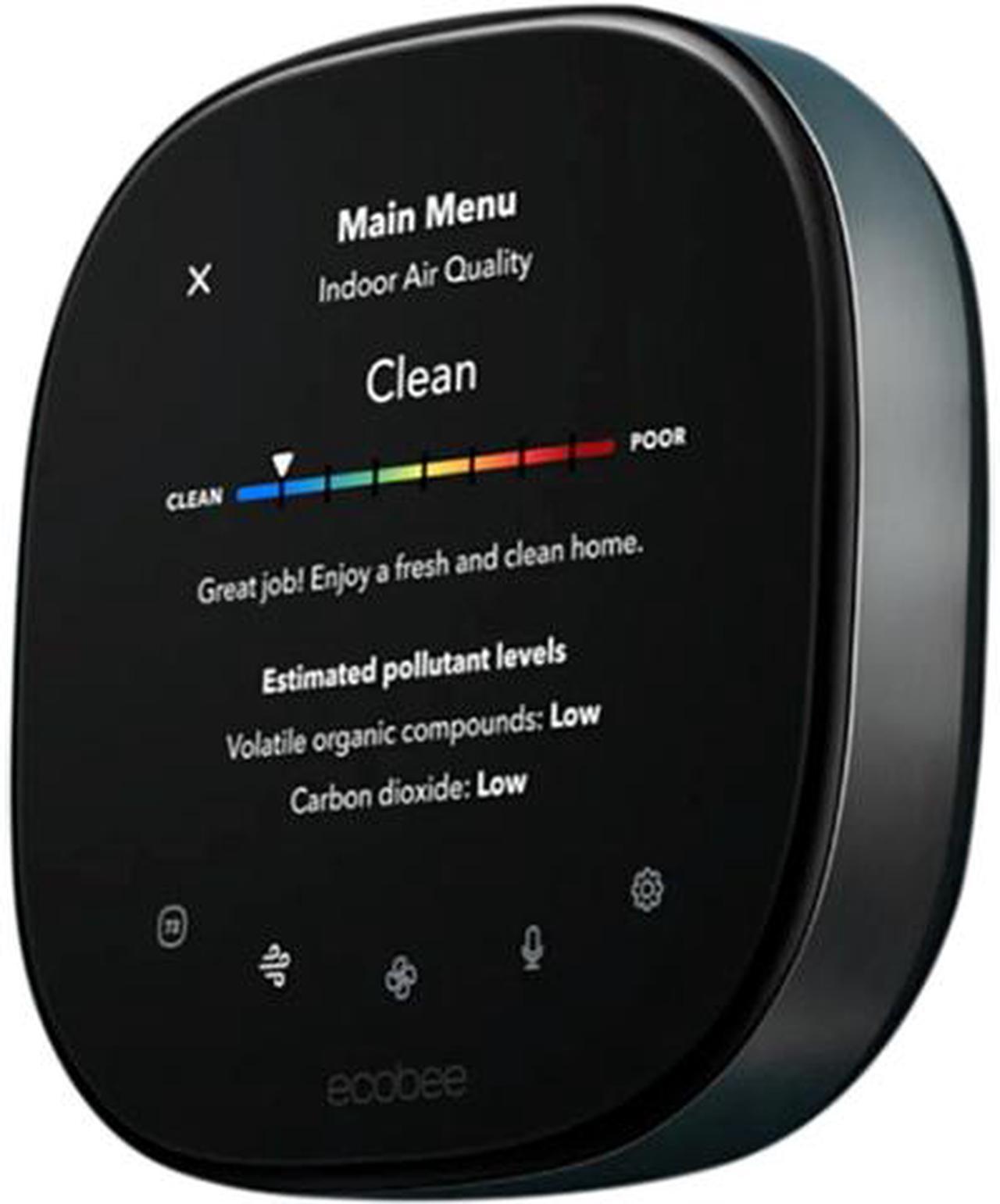 Main image of ecobee New Smart Thermostat Premium with Smart Sensor and Air Quality Monitor - Programmable Wifi Thermostat - Works with Siri, Alexa, Google Assistant
