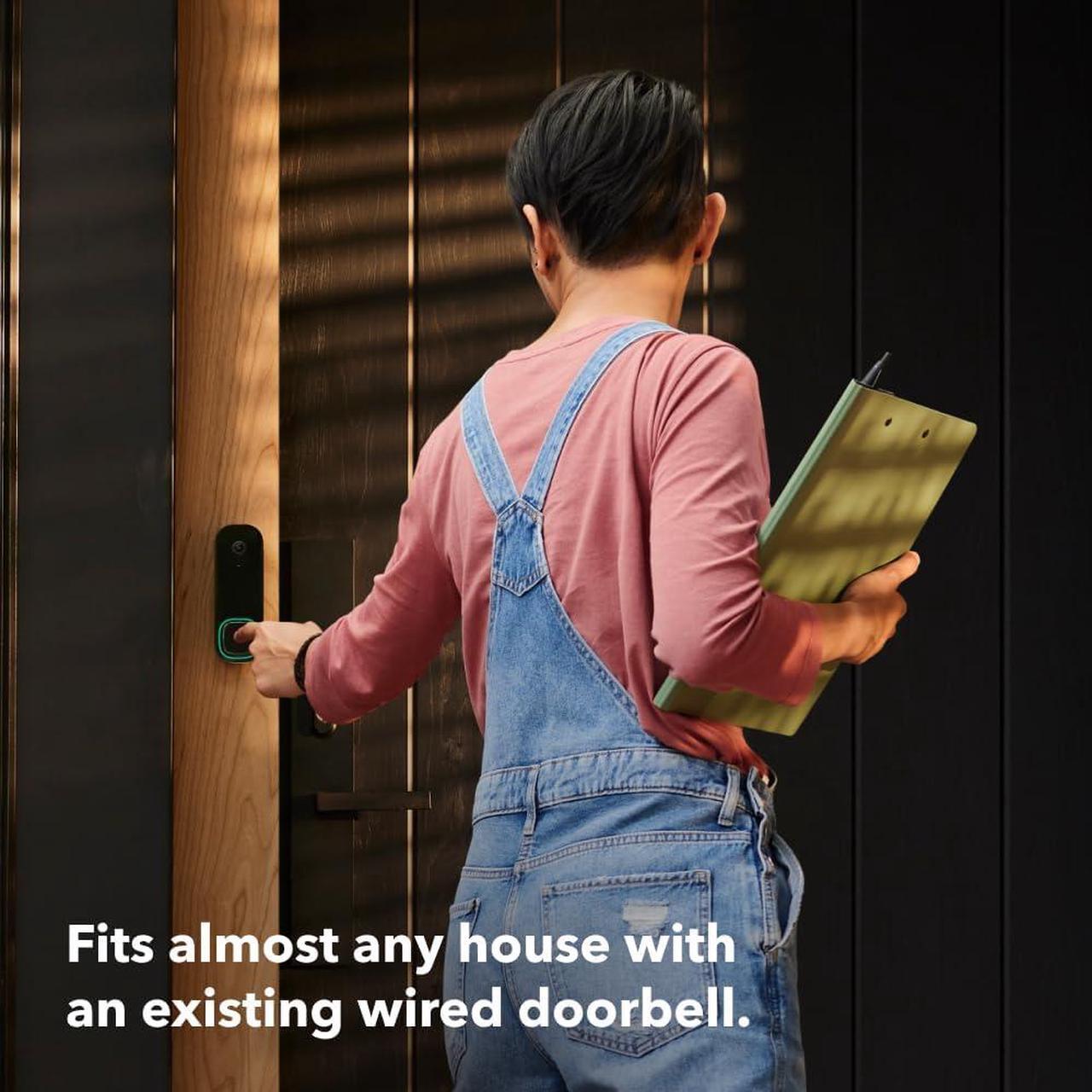 Alt view image 2 of 9 - Ecobee Smart Video Doorbell Camera (Wired) - with Industry Leading  HD Camera, Smart Security, Night Vision, Person and Package Sensors,  2-Way Talk, and Video & Snapshot Recording, Black