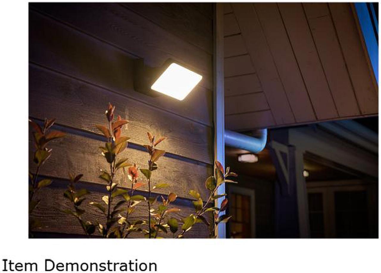 Alt view image 4 of 5 - Philips Hue Welcome Outdoor White Smart Floodlight for Smart Home (Hue Hub Required, Smart Light Works with Alexa, Apple Homekit and Google Assistant) - 1743630V7