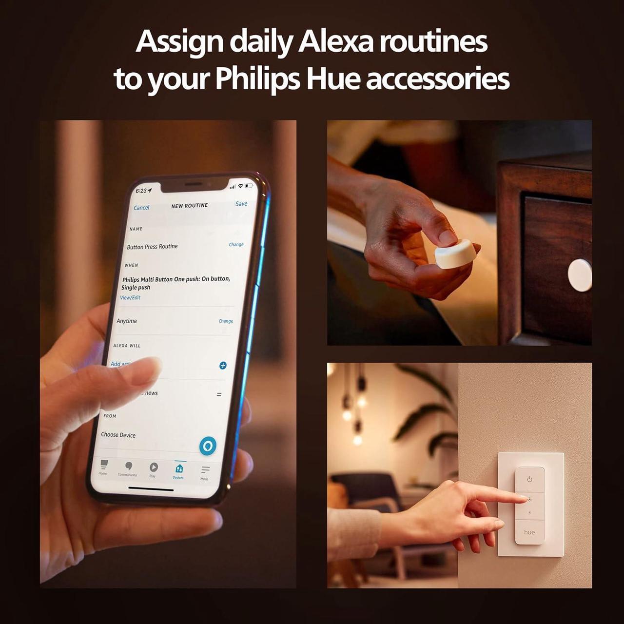 Alt view image 7 of 9 - Philips Hue Motion Sensor - Exclusively for Philips Hue Smart Lights - Requires Hue Bridge - Easy, No-Wire Installation