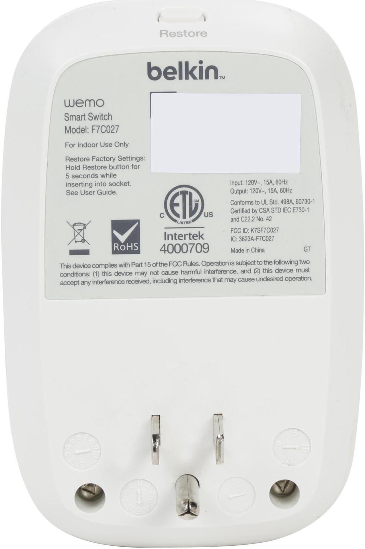 Alt view image 4 of 5 - Wemo Switch Smart Plug, Wi-Fi, Works with Alexa