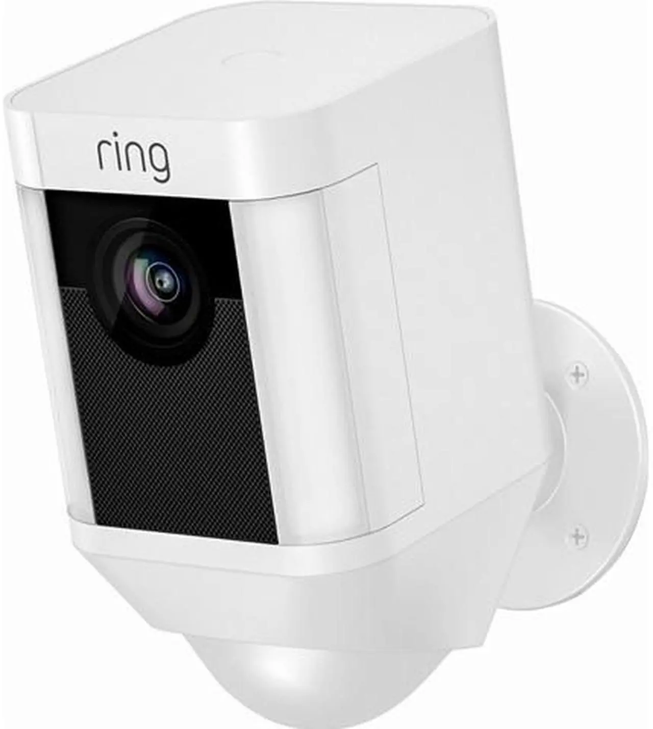 Alt view image 9 of 9 - Ring Spotlight Cam Battery HD Security Camera with Built Two-Way Talk and a Siren Alarm, White