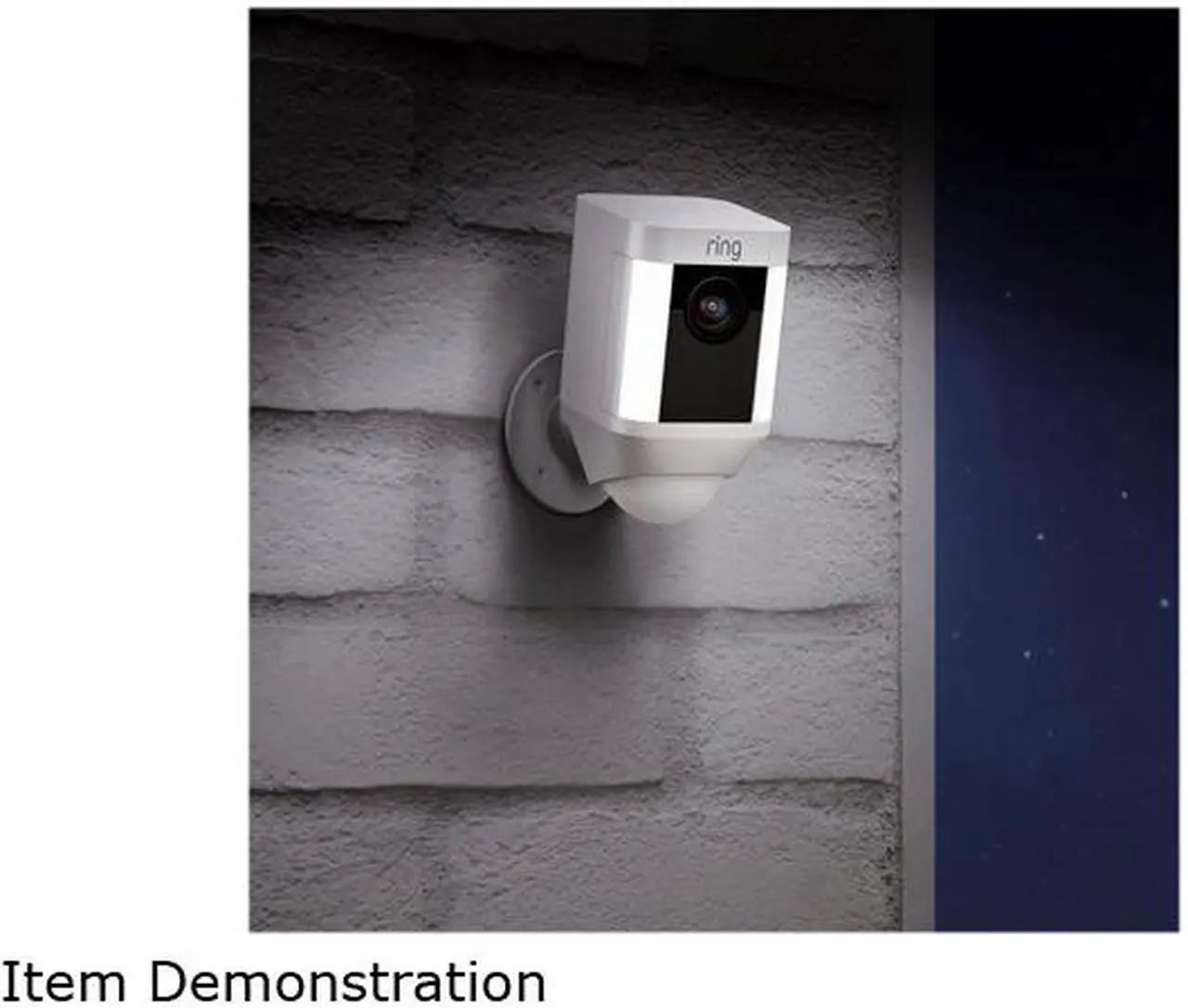 Alt view image 10 of 9 - Ring Spotlight Cam Battery HD Security Camera with Built Two-Way Talk and a Siren Alarm, White