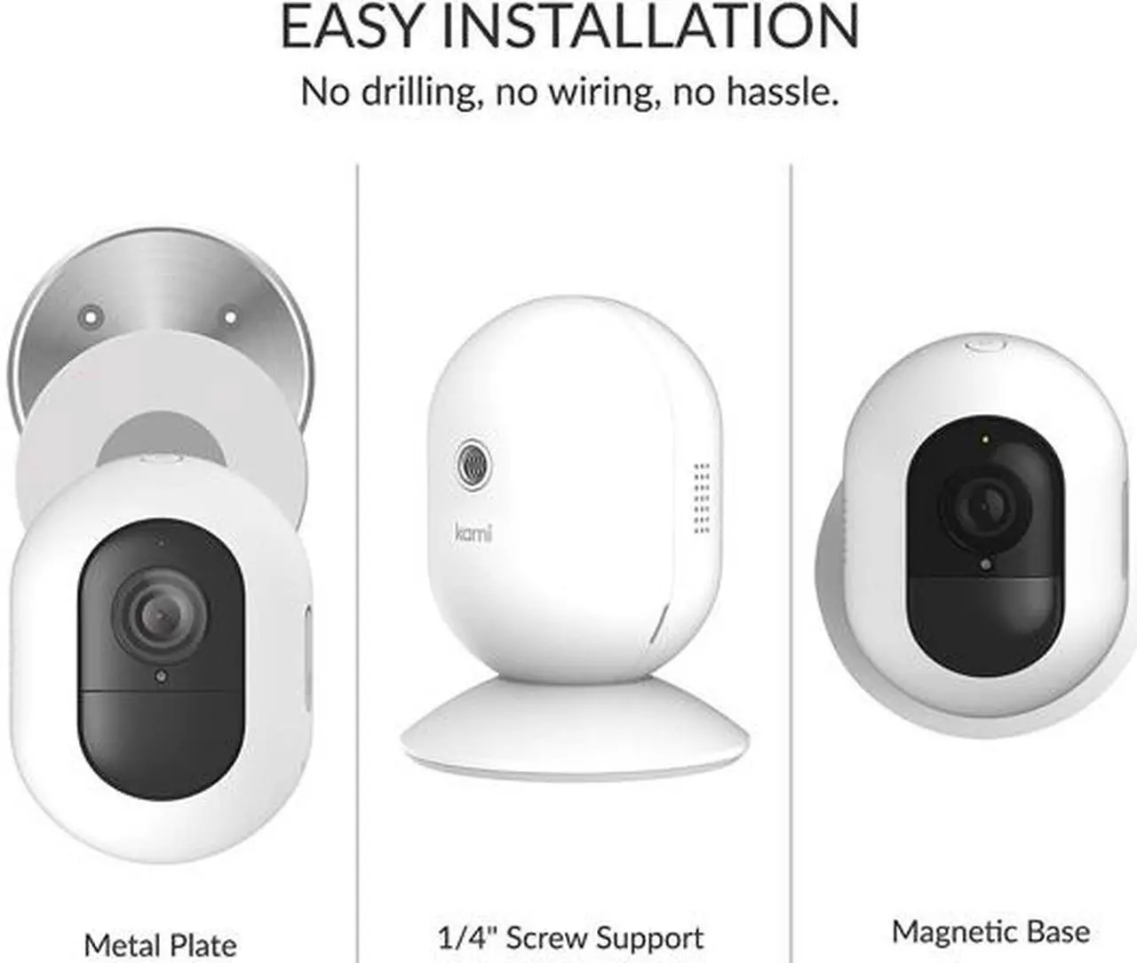 Alt view image 2 of 6 - Kami by Yi Camera HD 1080P Wire-Free Home Security Camera Kit, Outdoor Rechargeable Battery with Motion Detection, Night Vision, 2-Way Audio & 6 Months 7-Day Cloud Service via Kami APP or YI Home APP