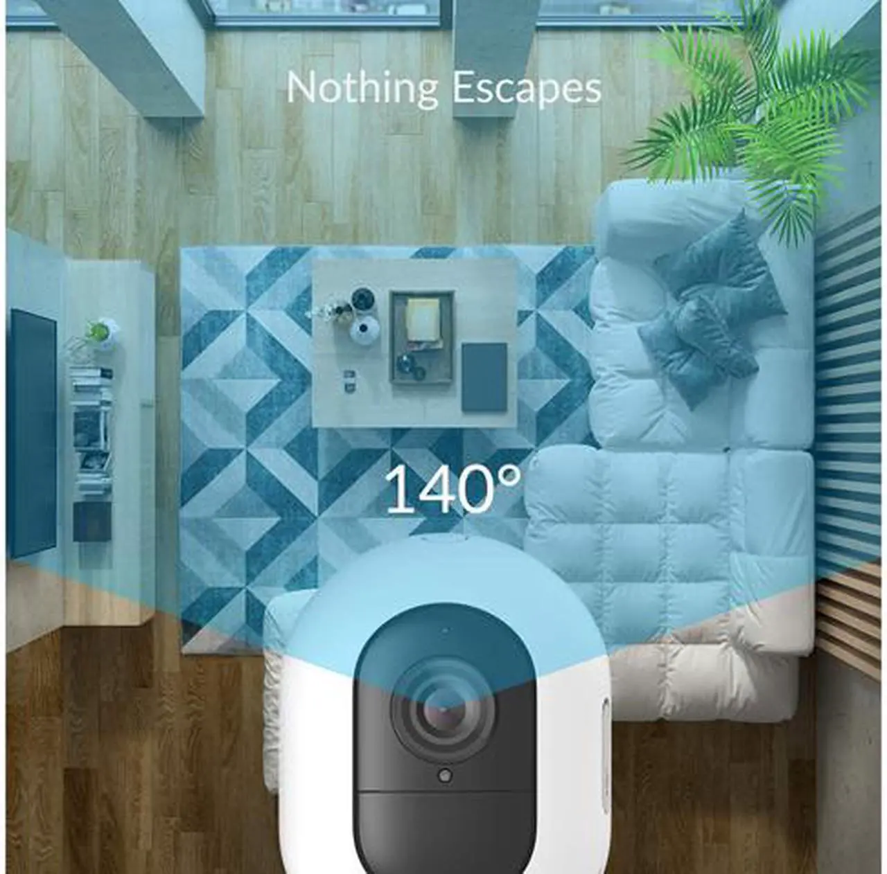 Alt view image 6 of 6 - Kami by Yi Camera HD 1080P Wire-Free Home Security Camera Kit, Outdoor Rechargeable Battery with Motion Detection, Night Vision, 2-Way Audio & 6 Months 7-Day Cloud Service via Kami APP or YI Home APP