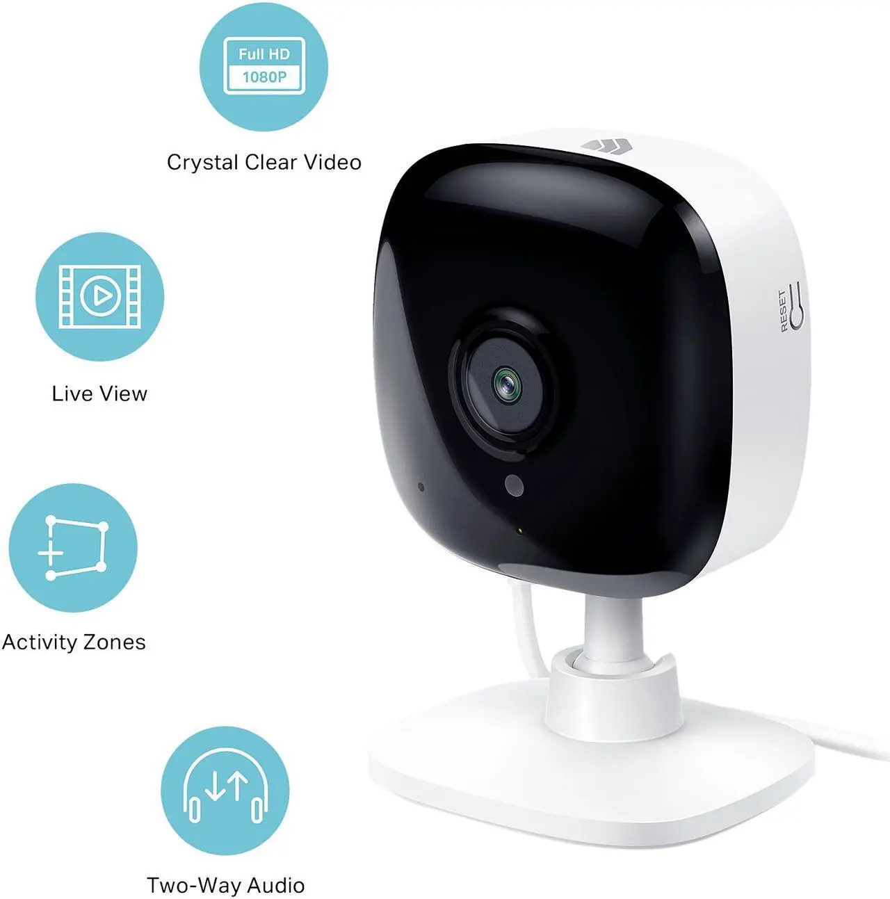 Alt view image 3 of 4 - Kasa KC100 by TP-Link, 1080P HD Smart Wi-Fi Security Camera with Night Vision, Motion Detection, Remote Monitor, Works with Google Assistant and Alexa