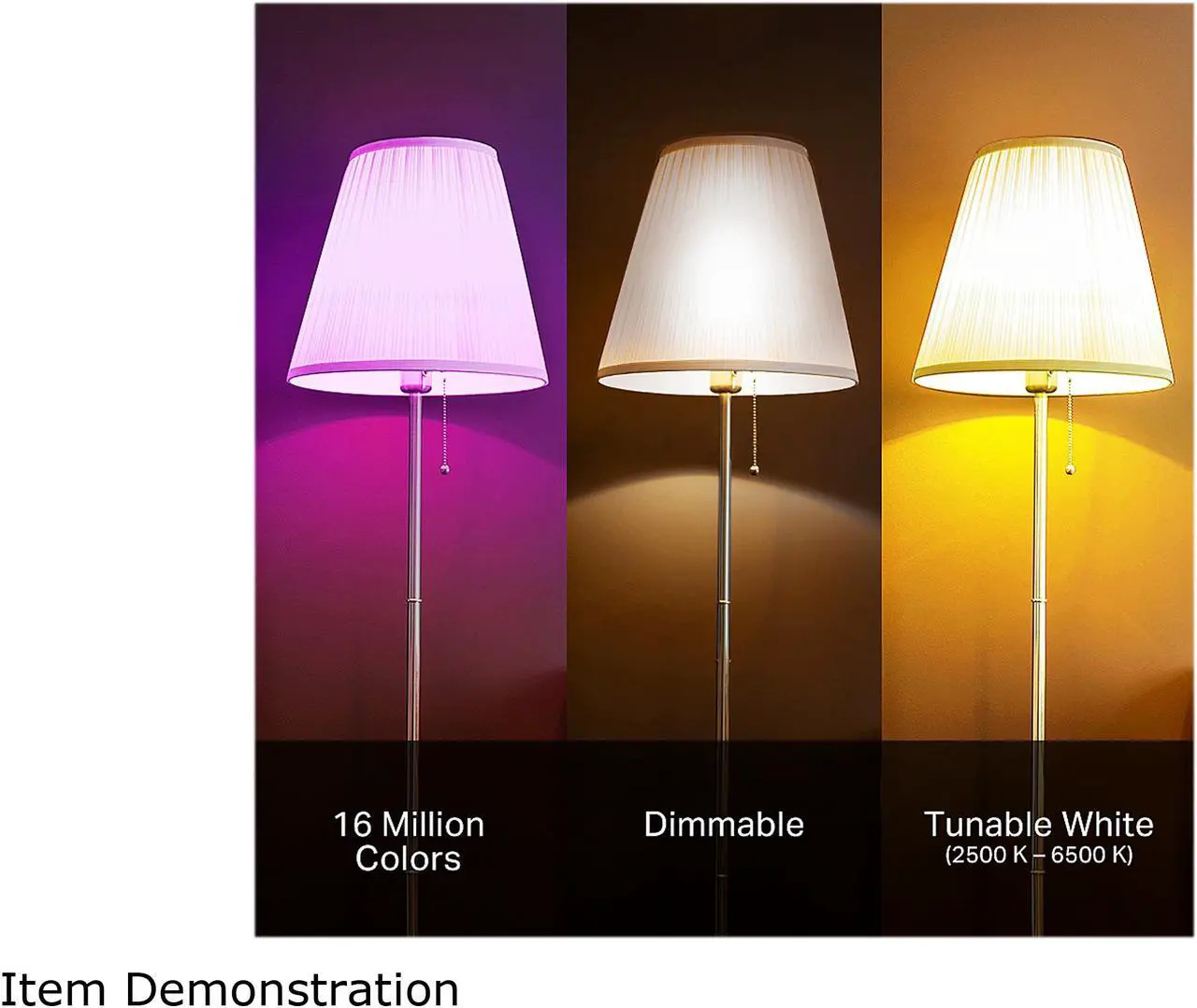Alt view image 5 of 5 - Kasa Smart Light Bulbs, Full Color Changing Dimmable Smart WiFi Bulbs Works with Alexa and Google Home, A19, 9W 800 Lumens,2.4Ghz only, No Hub Required, 2-Pack (KL125P2), multicolor