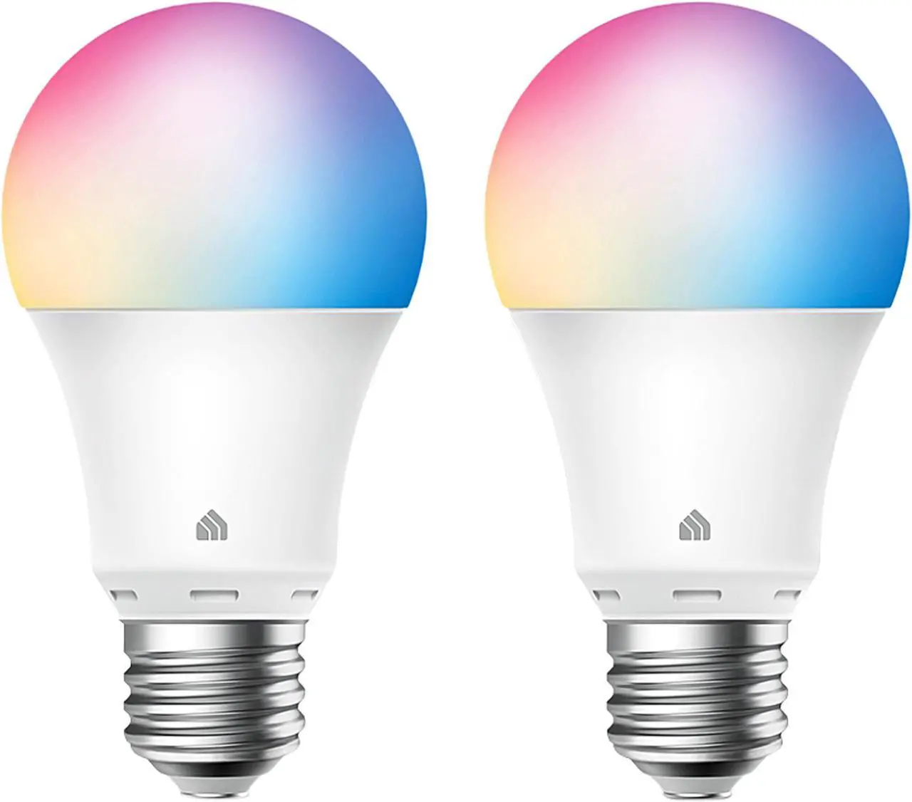 Main image of Kasa Smart Light Bulbs, Full Color Changing Dimmable Smart WiFi Bulbs Works with Alexa and Google Home, A19, 9W 800 Lumens,2.4Ghz only, No Hub Required, 2-Pack (KL125P2), multicolor
