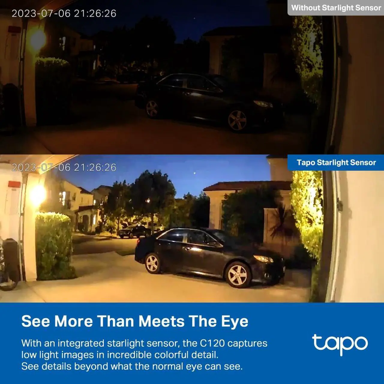 Alt view image 4 of 9 - TP-Link Tapo 2K QHD Security Camera, Indoor/Outdoor, Color Night Vision, Free Person/Pet/Vehicle Detection, Invisible IR Mode, SD Storage (Tapo C120)
