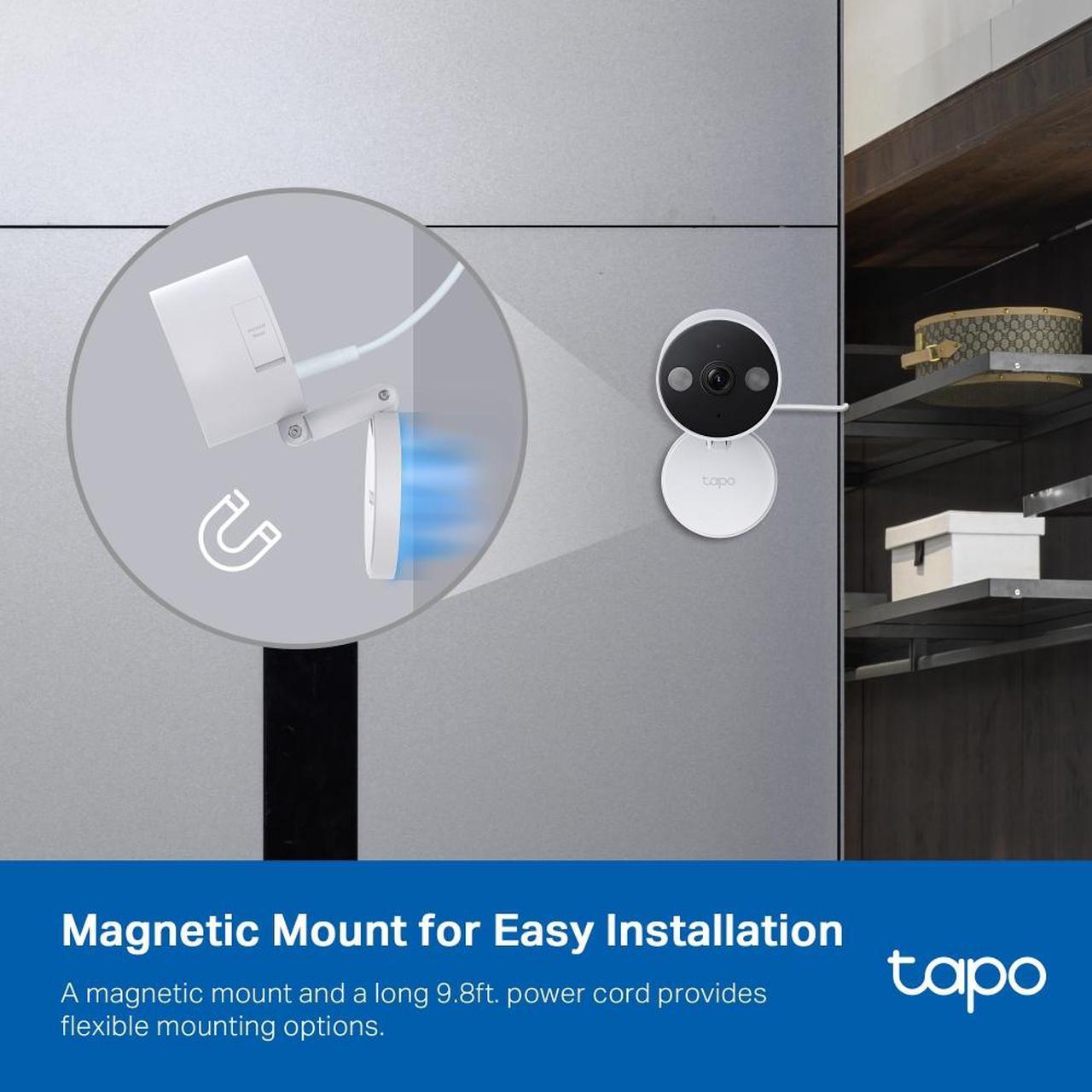 Alt view image 6 of 9 - TP-Link Tapo 2K QHD Security Camera, Indoor/Outdoor, Color Night Vision, Free Person/Pet/Vehicle Detection, Invisible IR Mode, SD Storage (Tapo C120)