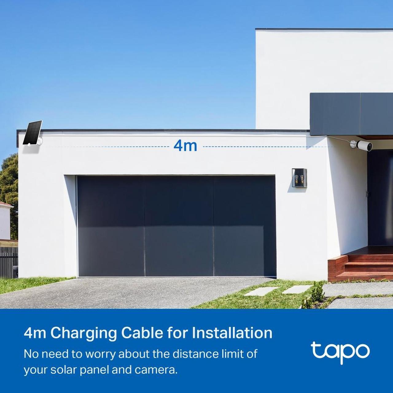Alt view image 5 of 7 - TP-Link Tapo Solar Panel, Long-Lasting Charging Power with High-Efficiency Solar Cells, IP65 Weatherproof, 360° Adjustable Angle, Compatible with Battery Cameras