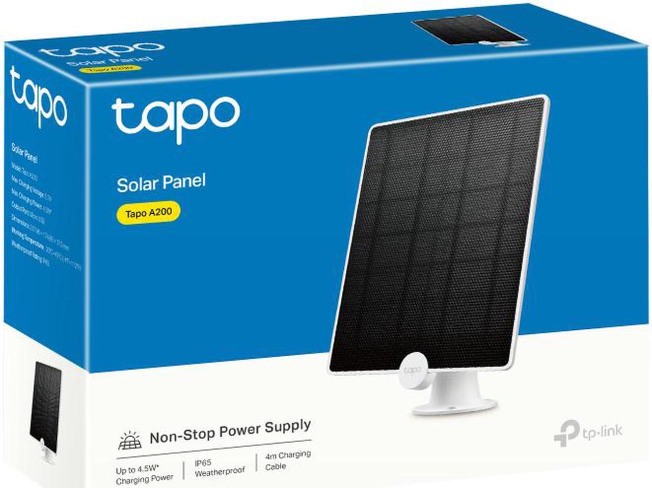 Alt view image 7 of 7 - TP-Link Tapo Solar Panel, Long-Lasting Charging Power with High-Efficiency Solar Cells, IP65 Weatherproof, 360° Adjustable Angle, Compatible with Battery Cameras