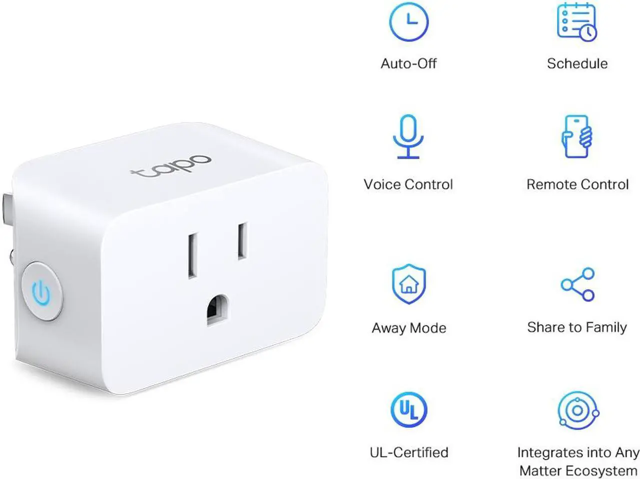 Alt view image 4 of 9 - TP-LINK Tapo P125M Mini Smart Wi-Fi Plug | Pack of 3