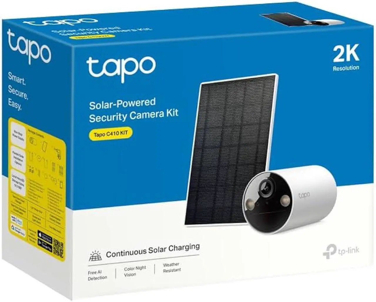 Main image of TP-LINK Tapo C410 KIT 2304 x 1296 MAX Resolution Solar-Powered Security Camera Kit
