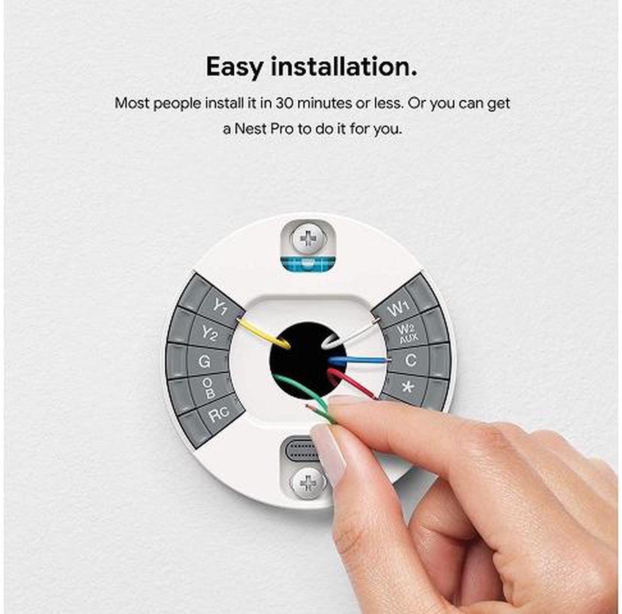 Alt view image 3 of 5 - Google Nest Learning Thermostat - Programmable Smart Thermostat for Home - 3rd Generation Nest Thermostat - Compatible with Alexa - Stainless Steel-Renewed