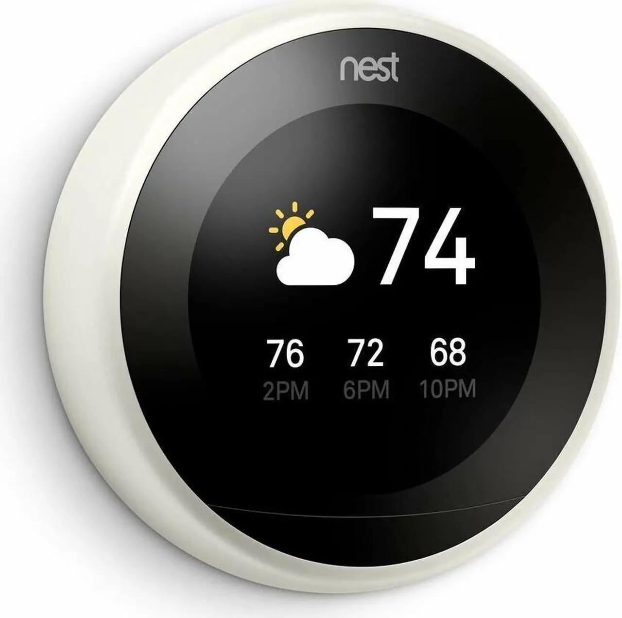 Main image of Google Nest Learning Thermostat - Programmable Smart Thermostat for Home - 3rd Generation Nest Thermostat - Compatible with Alexa - White-Renewed