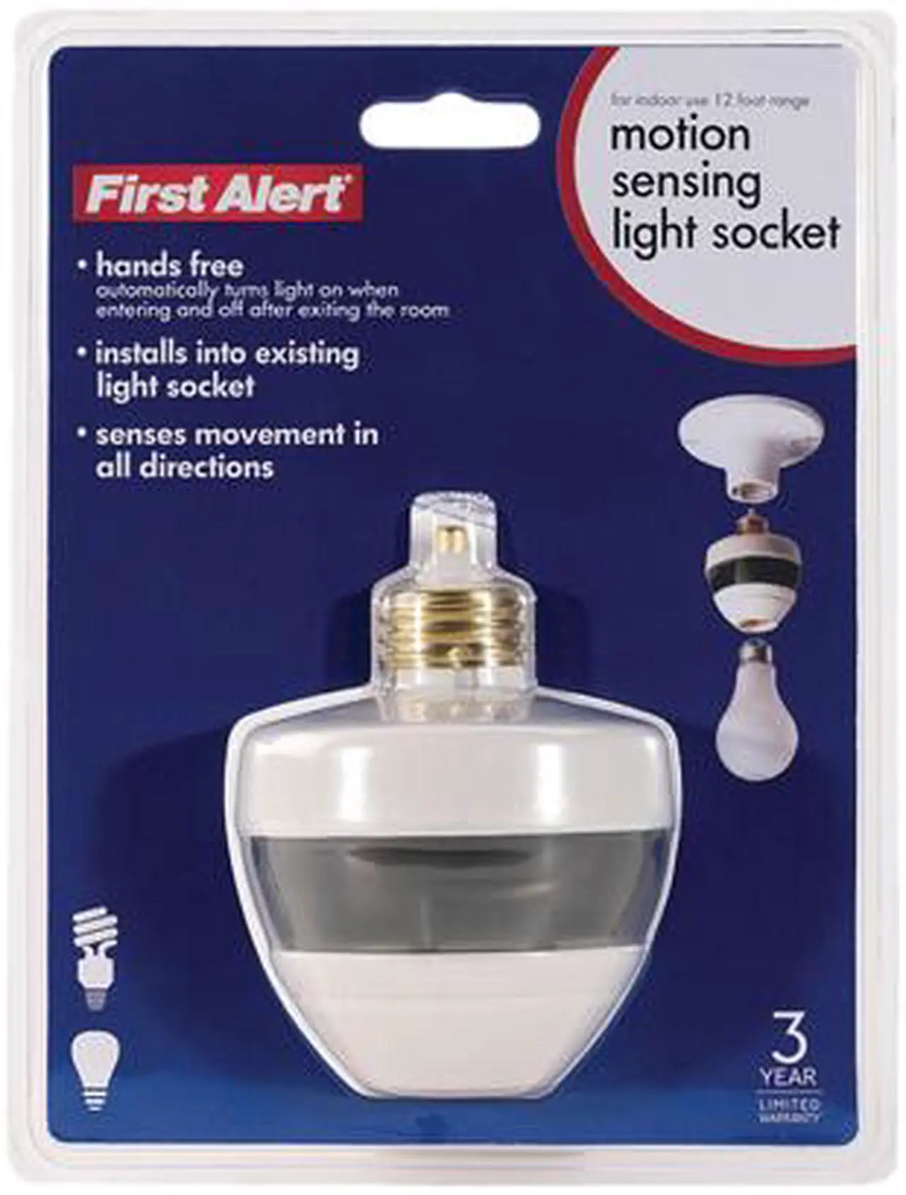 Alt view image 2 of 2 - First Alert PIR725 Motion Sensing Light Socket