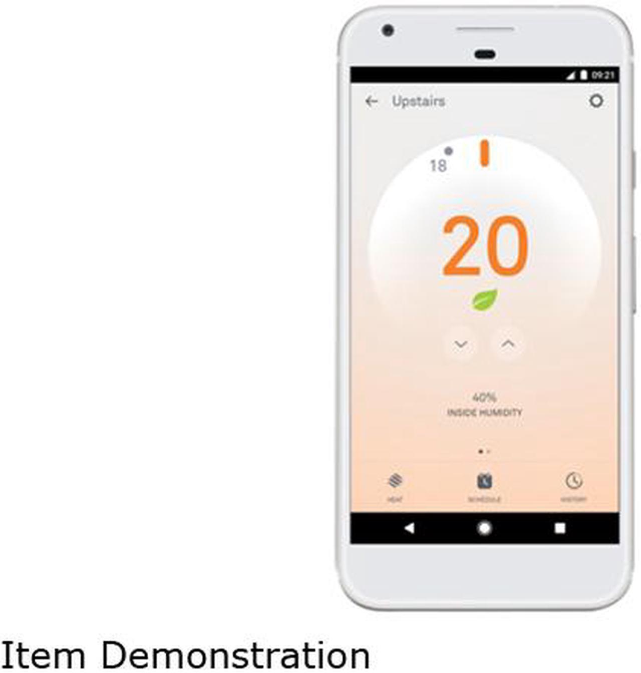 Alt view image 3 of 3 - Google Nest Thermostat E, Wi-Fi Smart Thermostat - White (T4000EF)