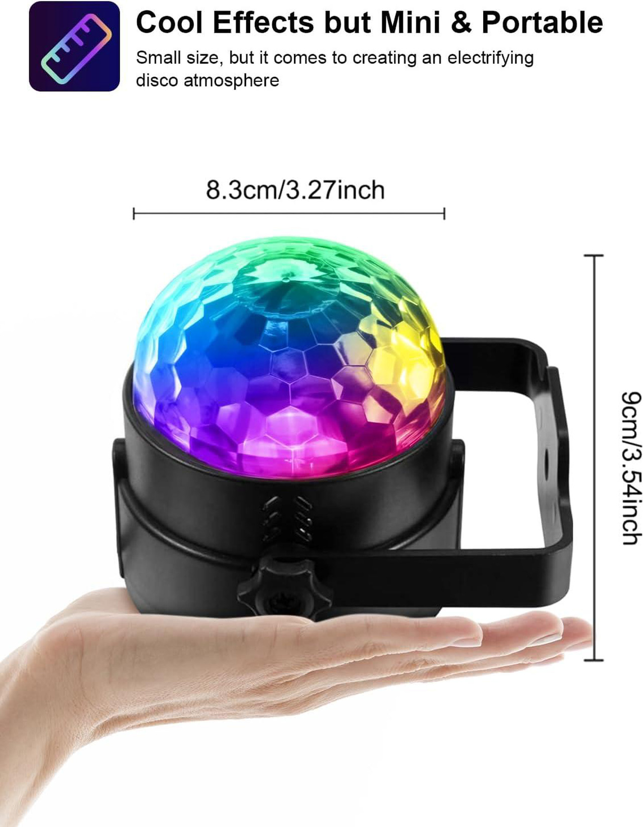 Open Box: Sound Activated Party Lights with Remote DJ Lighting, Disco Ball Strobe Stage Light for Home Room Dance Parties Birthday Karaoke Stocking Stuffers New Years Eve Halloween Christmas Decoration - Newegg.com - Open Box condition - Image 15