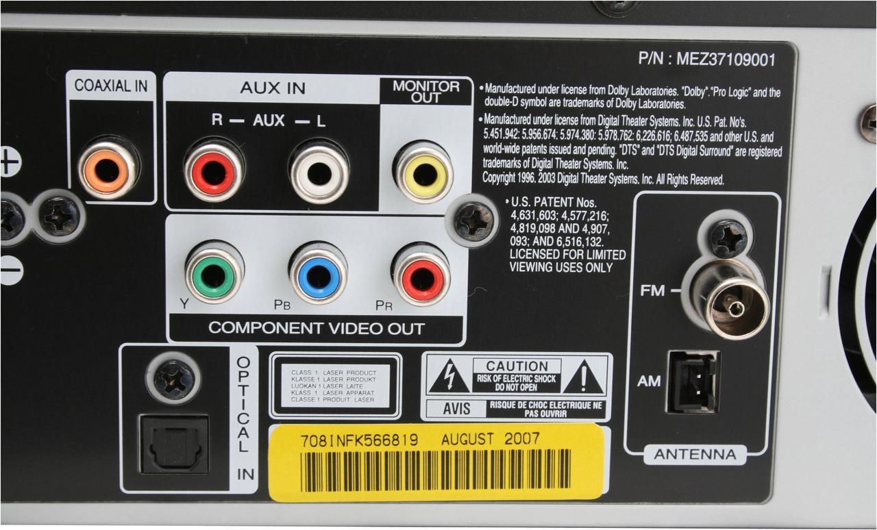 Alt view image 8 of 18 - LG LHT764 1000W 5 Disc Home Theater System