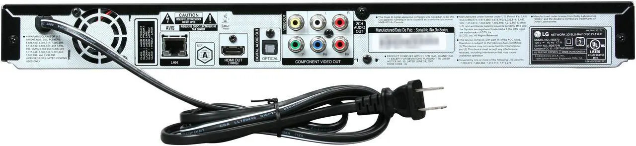 Alt view image 4 of 6 - LG 3D WiFi Built-in Blu-ray Player BD670