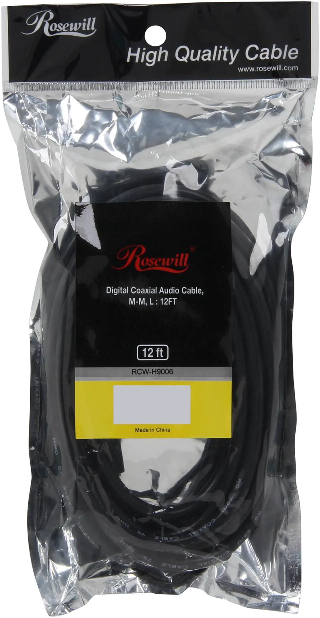 Alt view image 3 of 3 - Rosewill RCW-H9006 - Digital Coaxial Audio Cable - 12 Feet